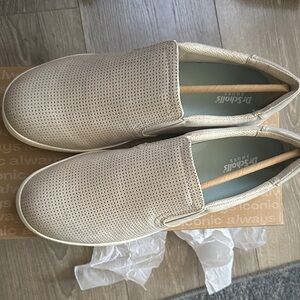 Dr.Scholl's Light Tan Perforated Slip-Ons